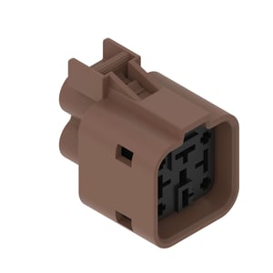 57M10208: Brown External Electrical Connector Housing, 4 Cavities