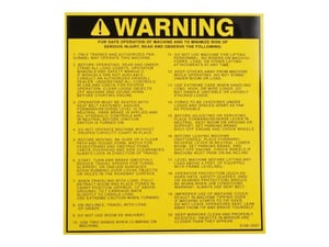 DECAL - WARNING