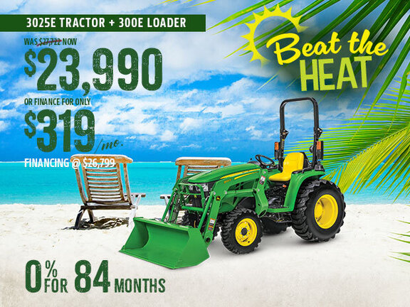 Image of 3025E Compact Tractor with 300E Loader