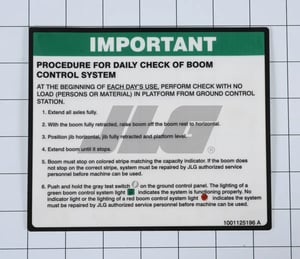 DECAL,BCS DAILY CHECK