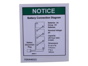 DECAL,NOTICE BATTERY