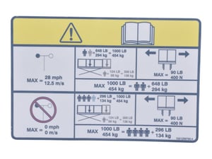 DECAL,CAPACITY,SINGLE EXT