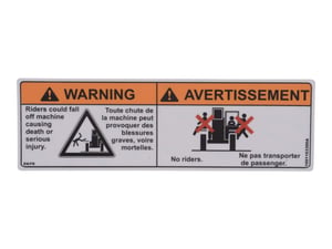 DECAL,NO RIDERS