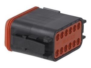 CONN PLUG 12 WAY ENDCAP DT BR