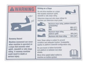 GN-DECAL, RUNAWAY WARNING