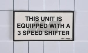 DECAL,3 SPEED SHIFTER