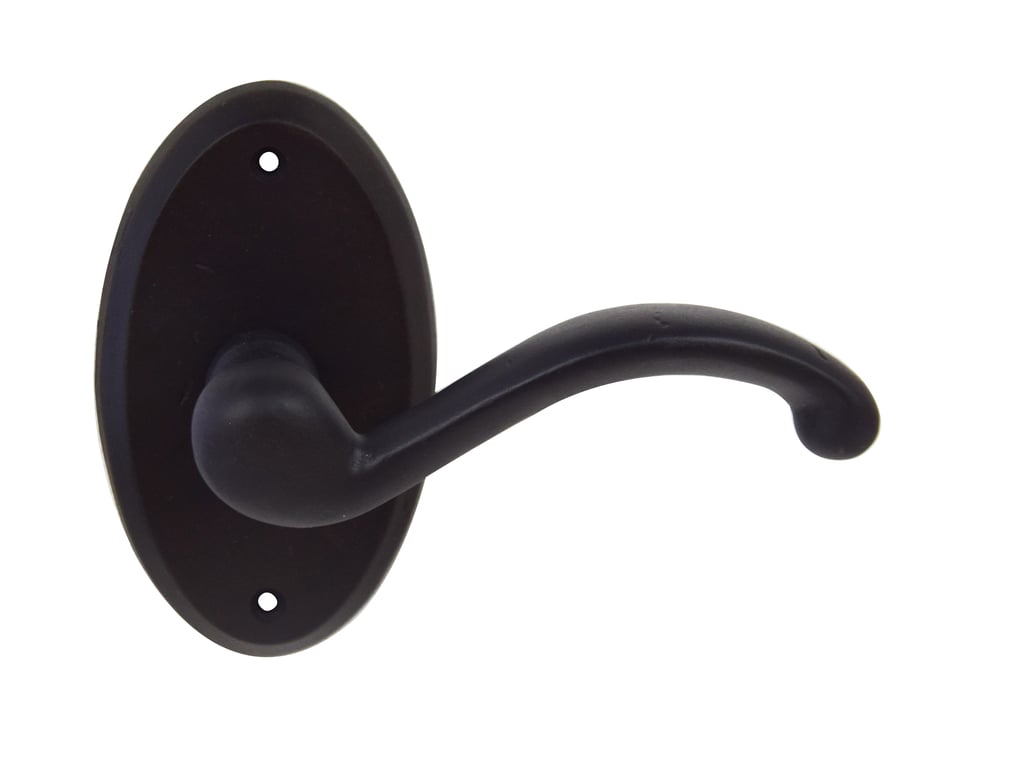 PAAR DEURKLINK ALP51 /RA63-Ovaal ZWART BRONS (BLK)