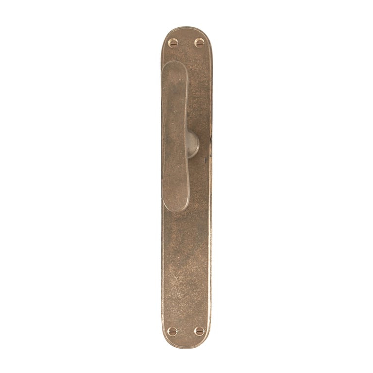 PAAR DEURKLINK PHT"T+T" /P40 RUW BRONS (RB) op Plaat BLIND