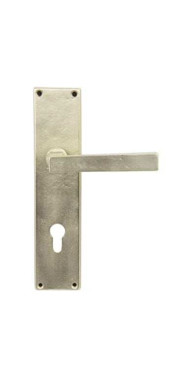 PAIR DOOR LEVER M12 P12 AGED SILVER (AS) Plate !!AXE!!