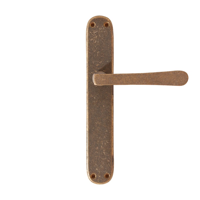 PAIR DOOR LEVER PHXL /P40 RAW BRONZE (RB) Plate BLIND