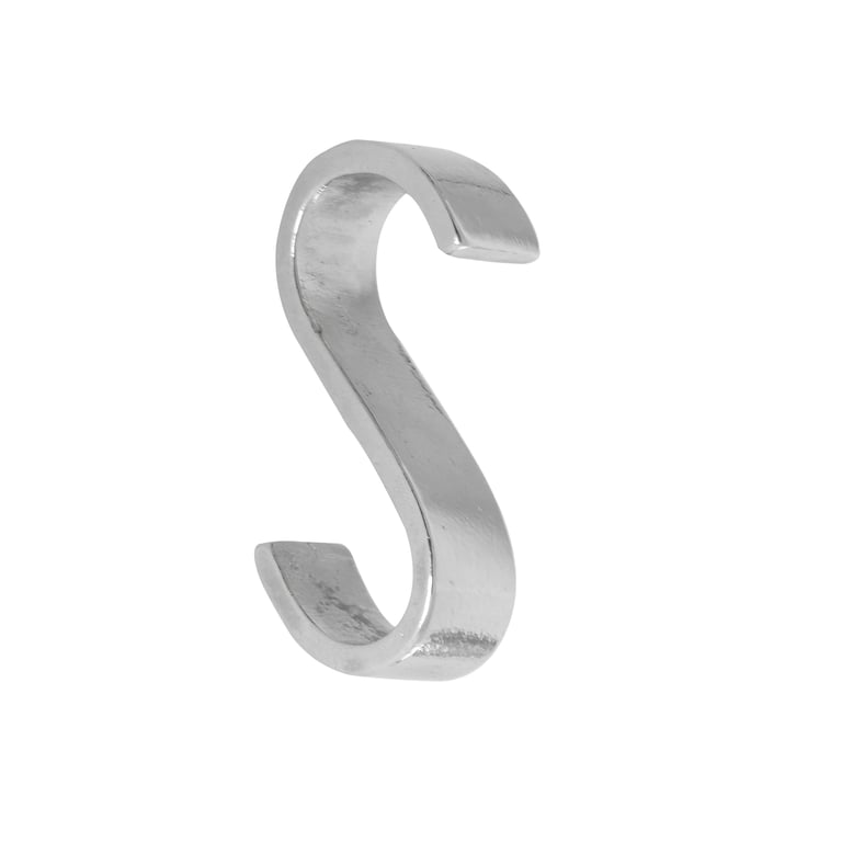 STUK HAAK " S "  MAT WIT BRONS (WBS)