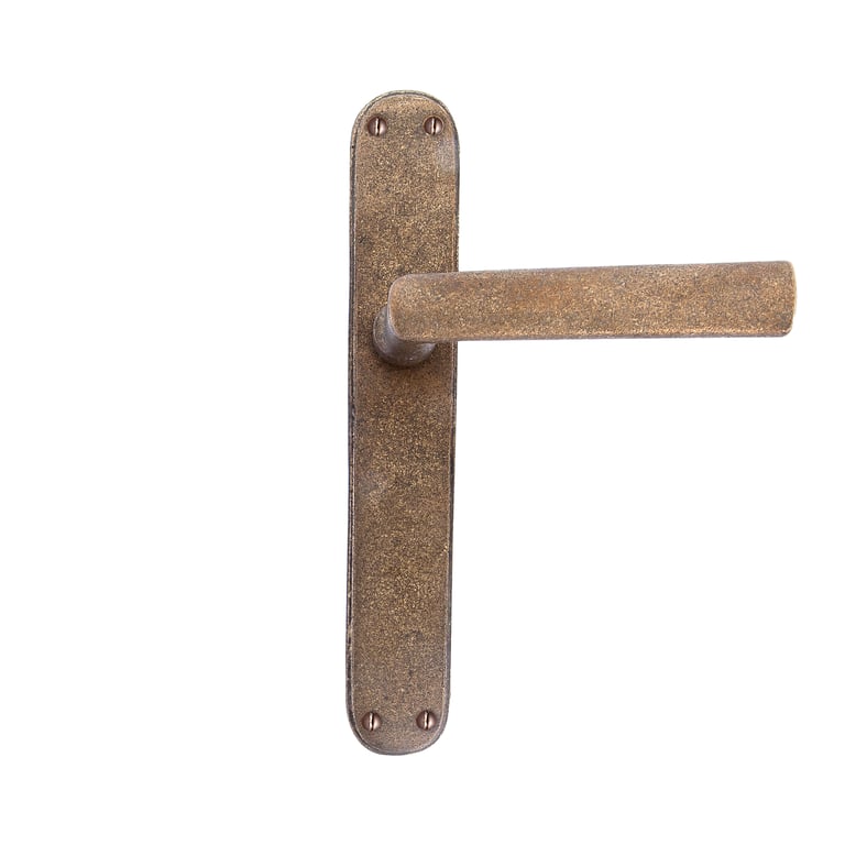PAIRE POIGNEE PH1930 /P40 BRONZE BRUT (RB) Plaques BLIND