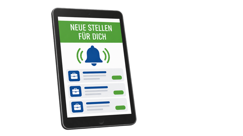 Smartphone mit Glocke und neuen Stellen