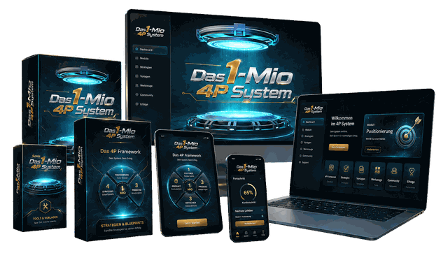 Das 1-Mio 4P System Produkt-Mockup