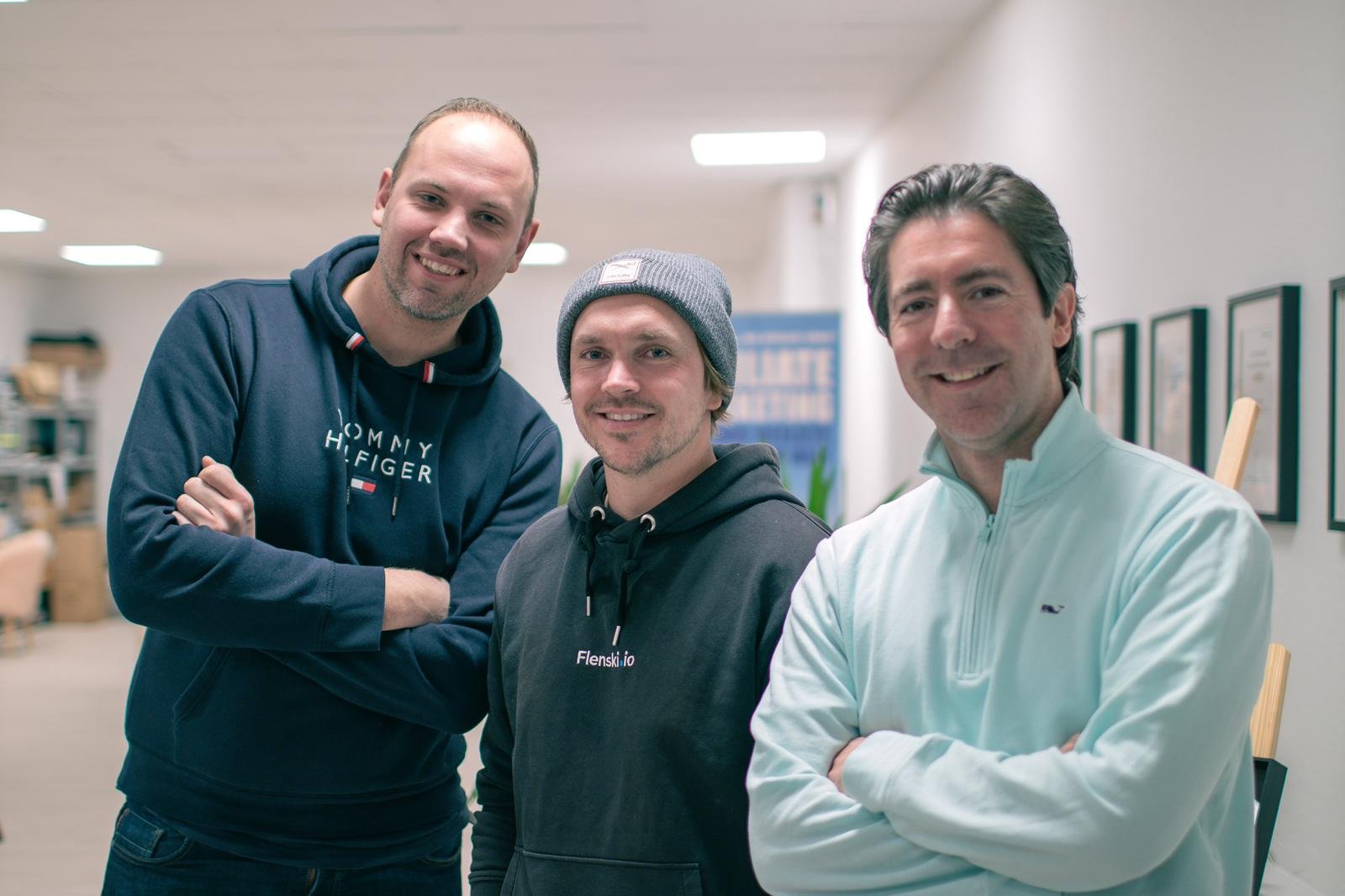 Daniel und Fabian mit Sven Hansen