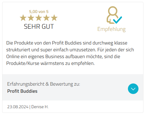 Kundenbewertung 2 von 11 bei ProvenExpert, 5 von 5 Sternen