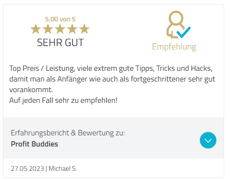 Kundenbewertung 4 von 11 bei ProvenExpert, 5 von 5 Sternen