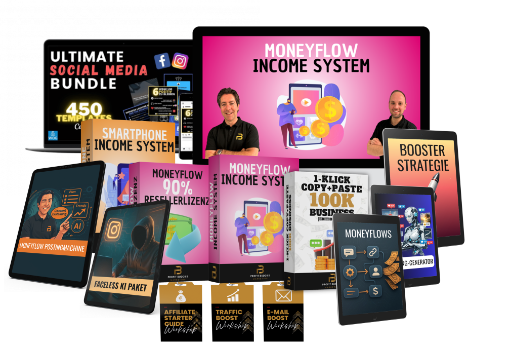 Moneyflow Income System Produkt-Mockup