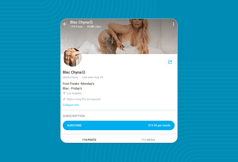 Blac Chyna's OnlyFans account (currently deactivated)