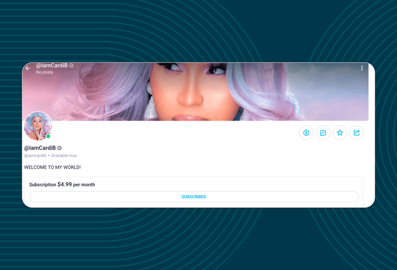 Cardi B OnlyFans account (currently inactive)