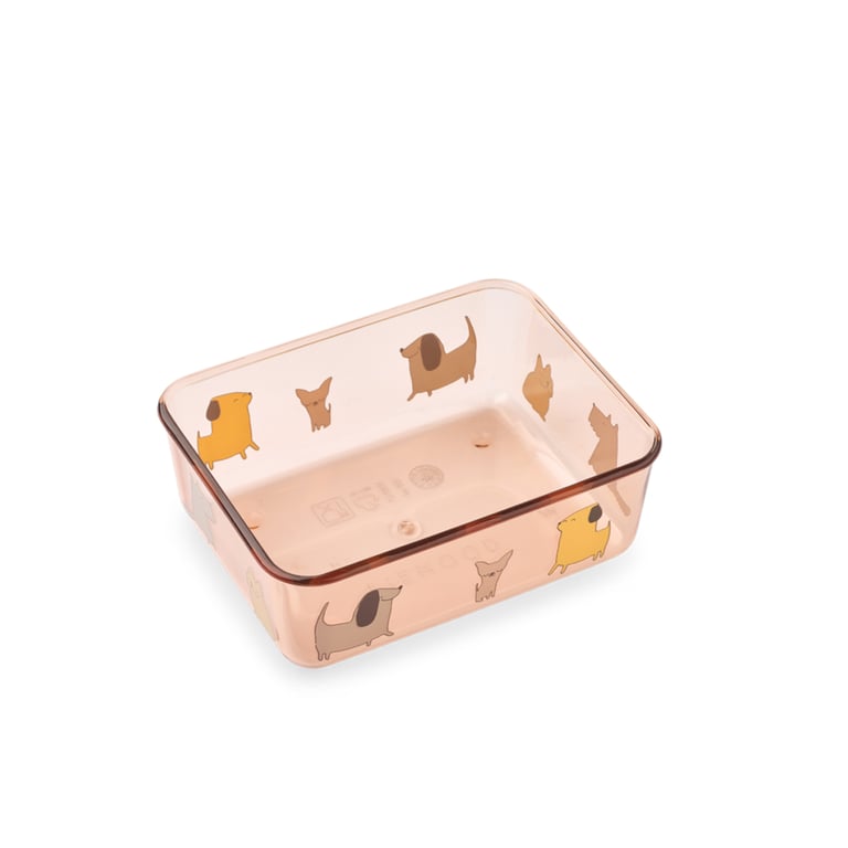 Liewood Snackbox Ako Tritan, Cats and Dogs/ Sandy 1