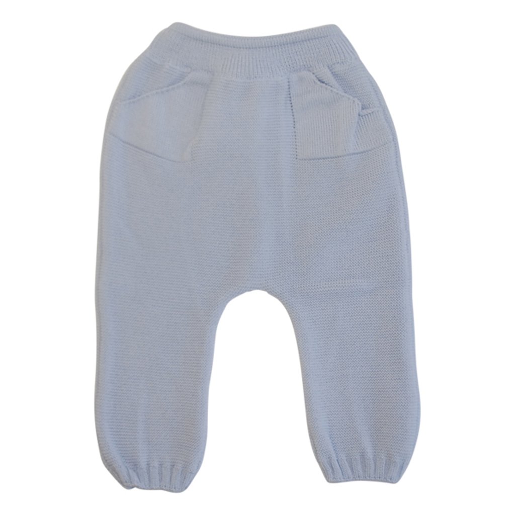 Frilo Strickhose mit Taschen Merinowolle, hellblau