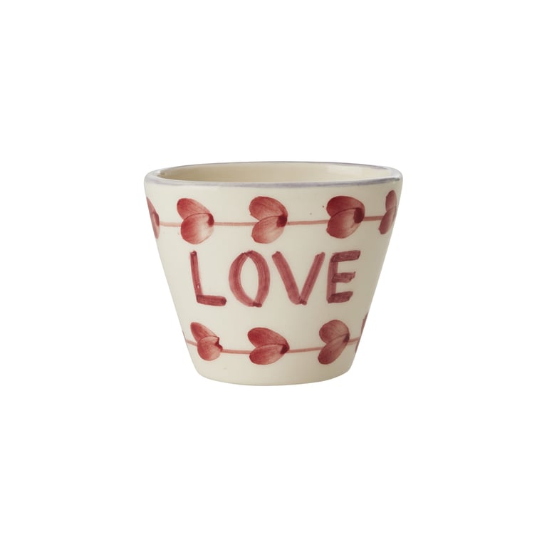 Rice Extra kleiner, ovaler Keramik Espressobecher mit hand-painted Love