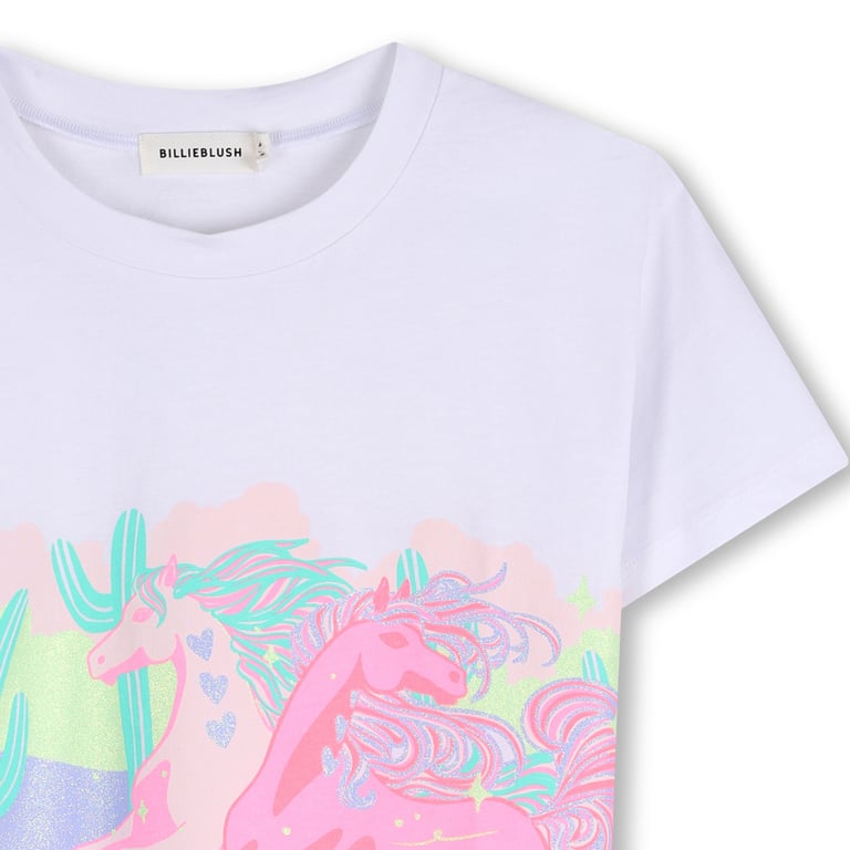 Billieblush T-Shirt Glitter Horse, weiß 1