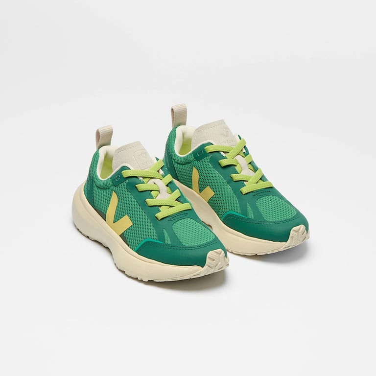 Veja Kinderschuhe Canary Alveomesh, Emeraude Mimosa Golf 1