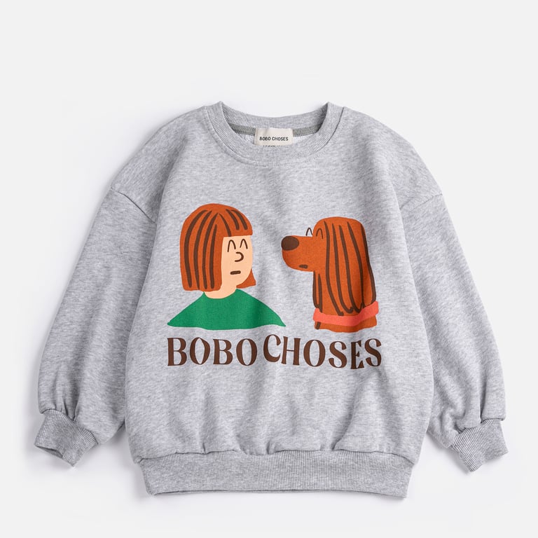Bobo Choses Sweatshirt Friends In A Pickle, heather grey