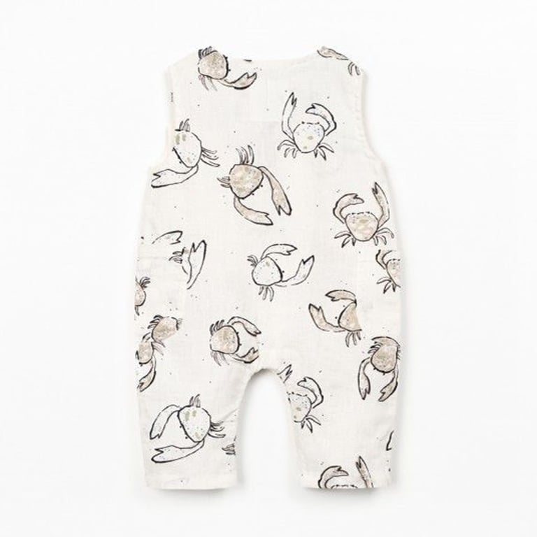 Play up Printed Leinen Jumpsuit, Bio Resin