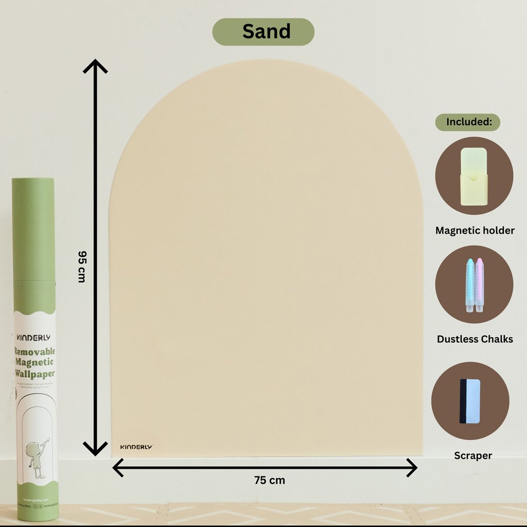 Kinderly Abnehmbare magnetische Tapete sand