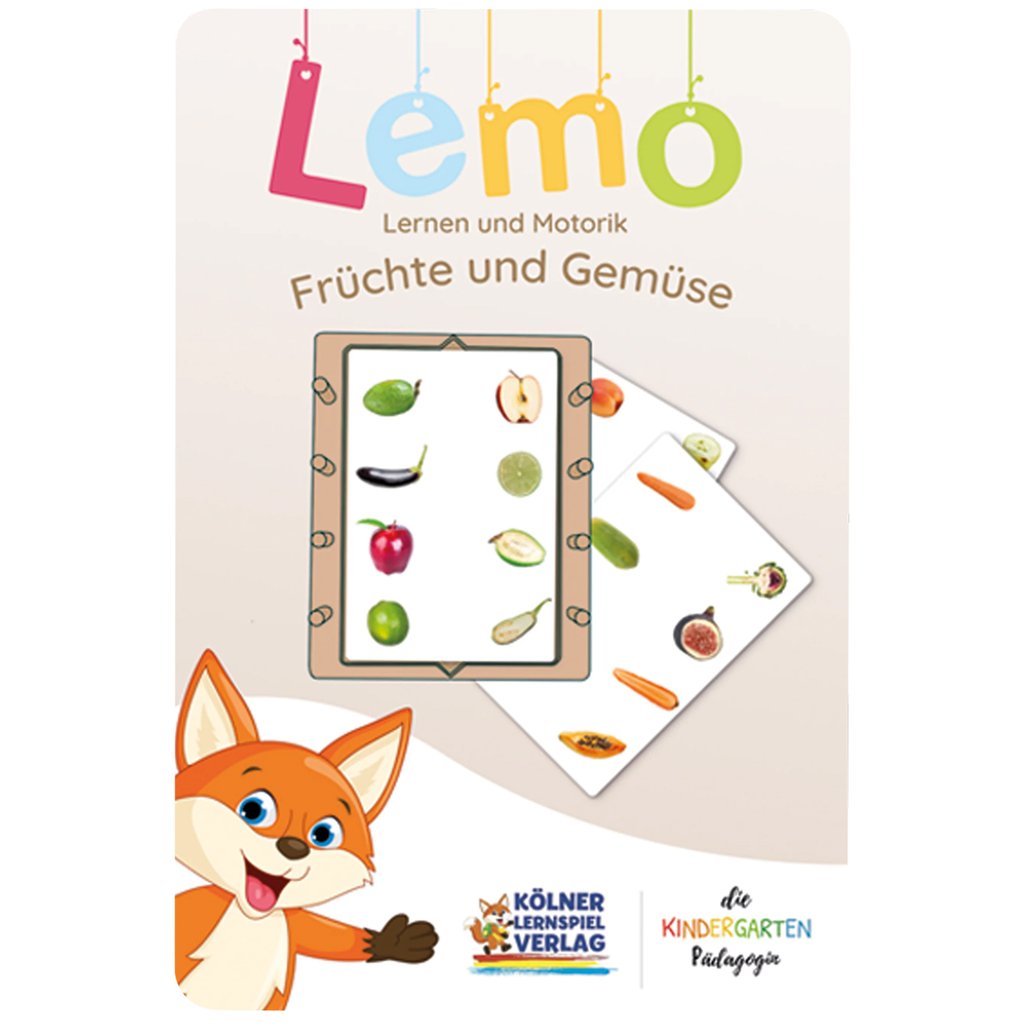 Kölner Lernspielverlag Lemo Kartensatz Früchte und Gemüse (ab 3 Jahren)