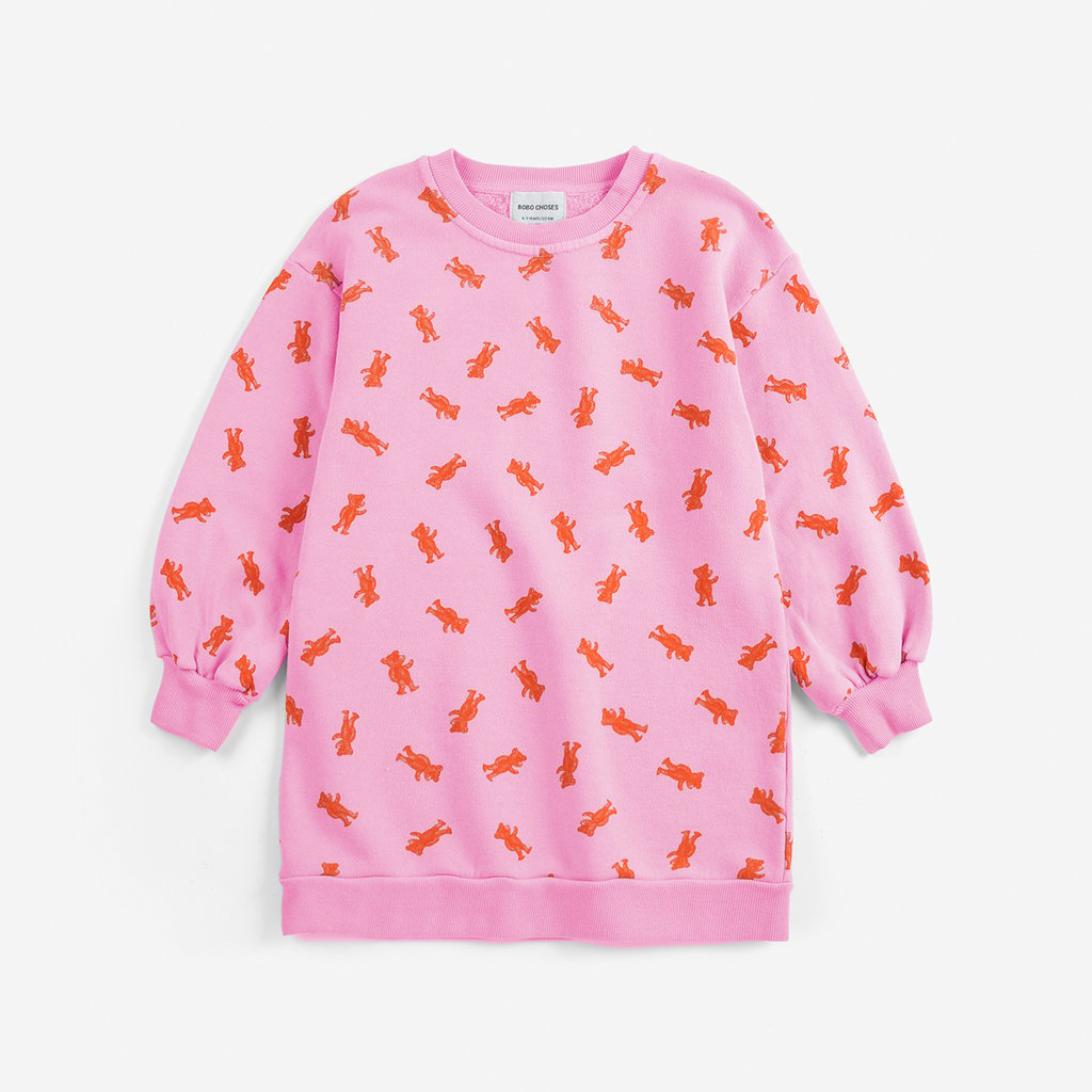 Bobo Choses Sweatshirt-Kleid Softpaw Monster, pink