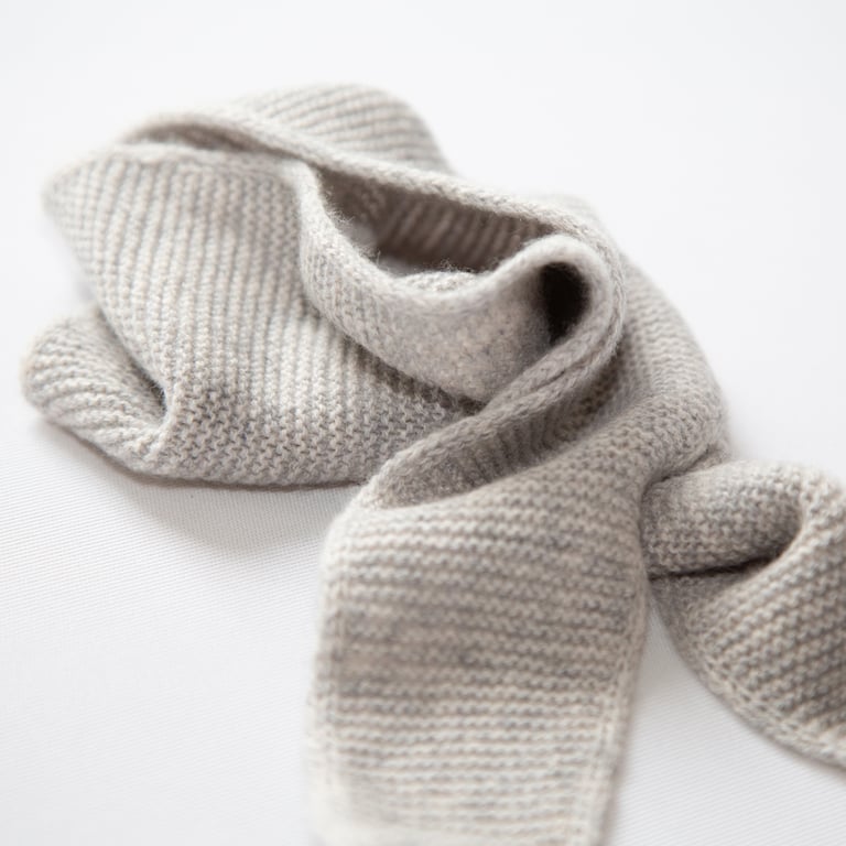 Papa Lobster Schal Molie Damen, hellgrau mélange 1