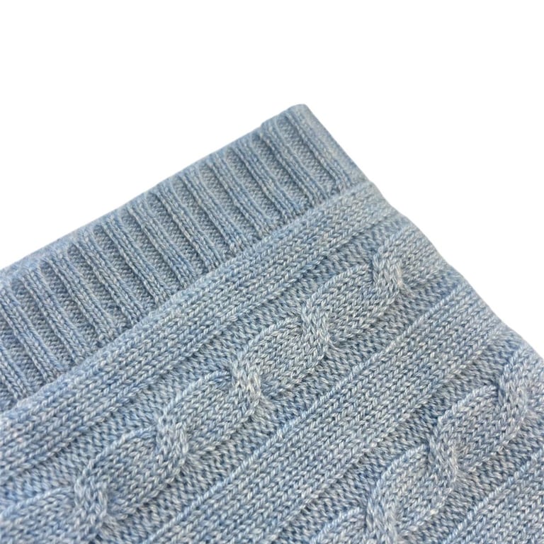 Papa Lobster Babydecke SHILOH mit Kapuze, hellblau mélange 1