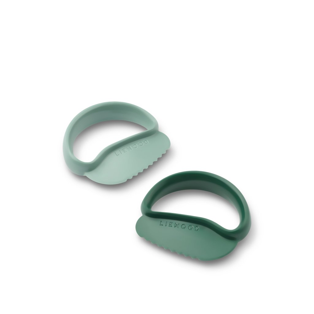Liewood Kleinkind Safe Cutter Riven 2er-Pack, Peppermint/ Garden green