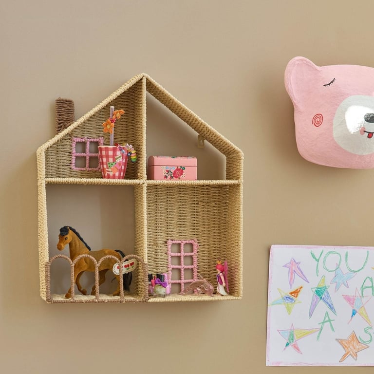 Rice Hausregal aus Papierseil, pink 1