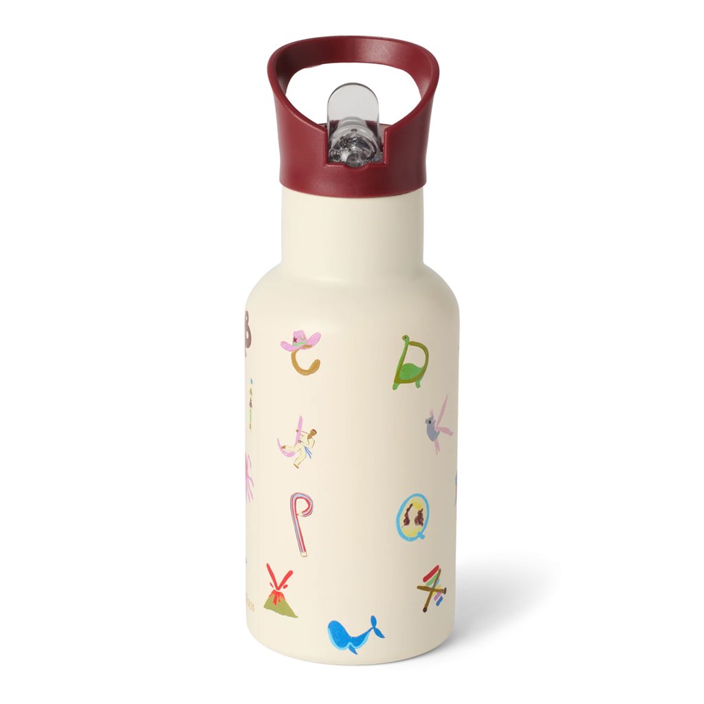 Studio Noos Edelstahl-Trinkflasche Alphabet 350 ml