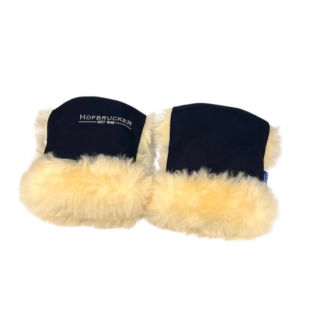 Hofbrucker Lammfell-Handschuhe für den Kinderwagen, Navy Blue