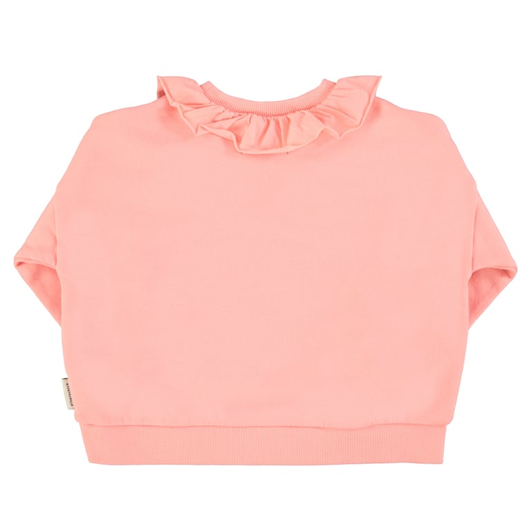 Piupiuchick Sweatshirt mit Kragen, light Pink mit Strawberry-Print 1