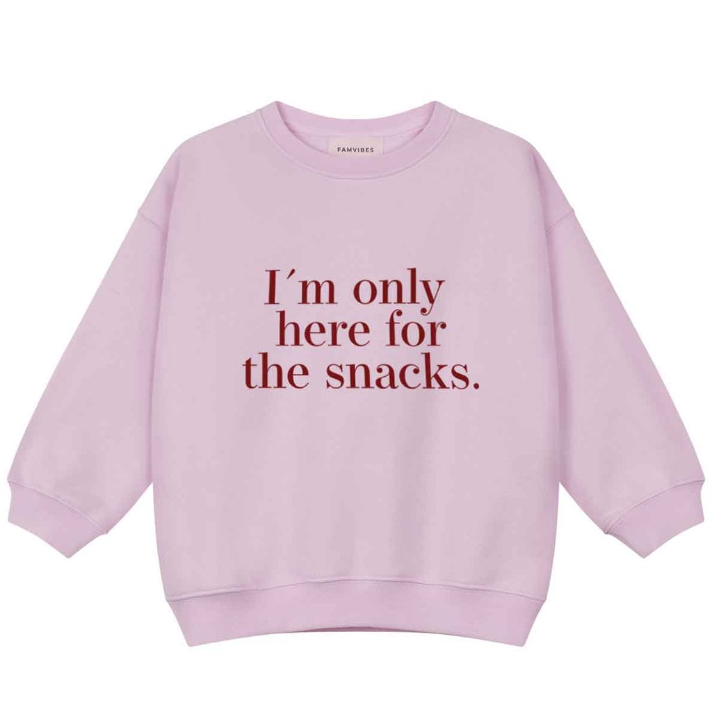 Famvibes Sweater Kids Snacks Only - pastell rosa