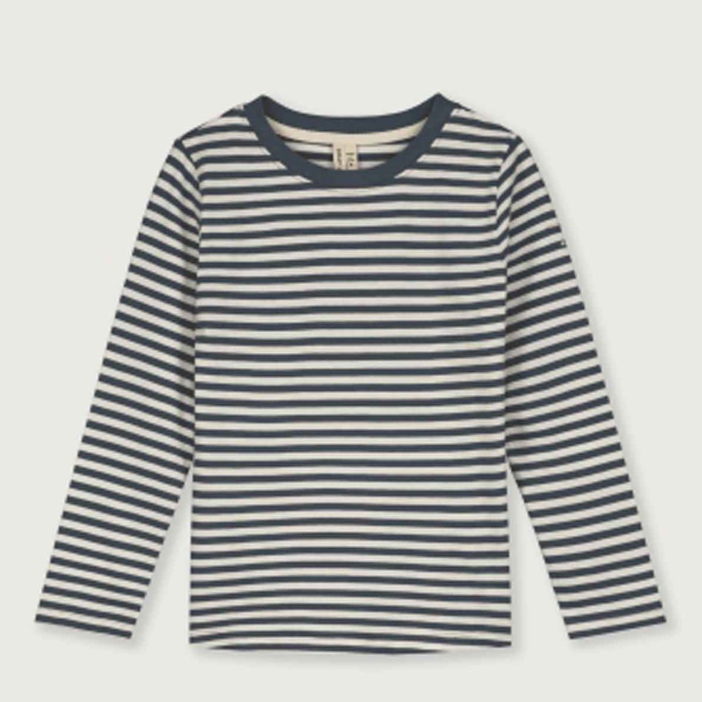 Gray Label Langarmshirt, Blue gray-cream