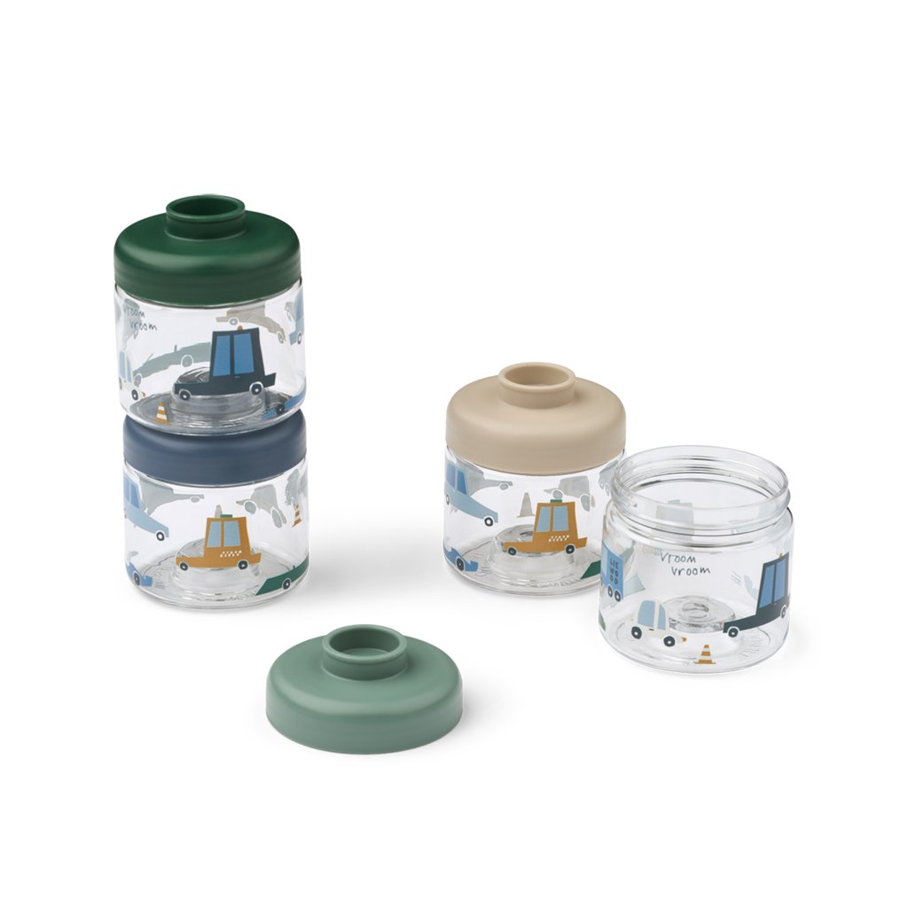 Liewood Snackbox Dominique Tritan (4er Pack), Cars/ Sandy