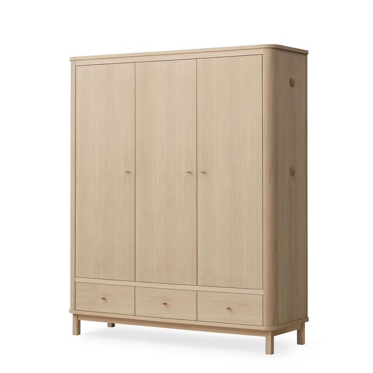 Oliver Furniture Wood Kleiderschrank 3-türig, Eiche