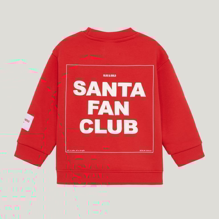 Bliss & Bold Santa Fan Club Sweater Mini, Christmas-Red 2