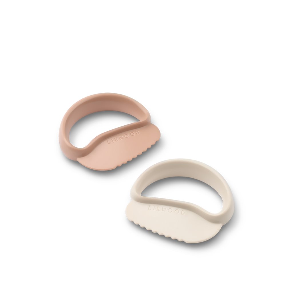 Liewood Kleinkind Safe Cutter Riven 2er-Pack, Pale tuscany-Sandy