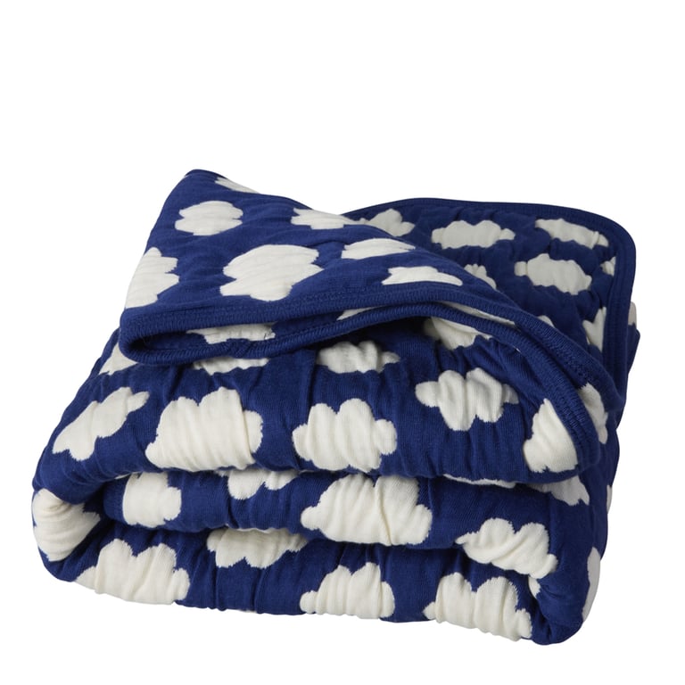 Rice Kleine Baumwoll-Steppdecke mit Wolkenmuster