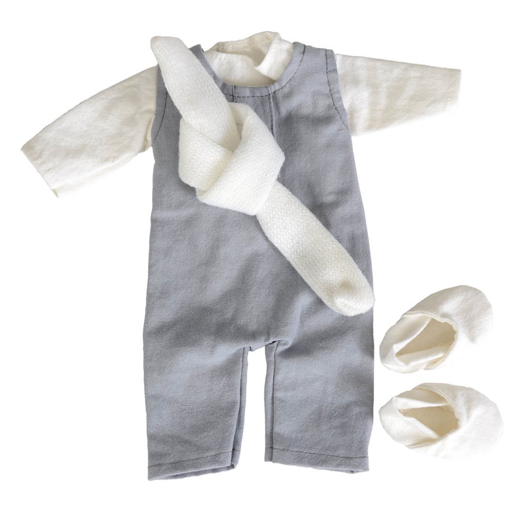 Egmont Toys Puppenbekeidung Latzhose, taubenblau