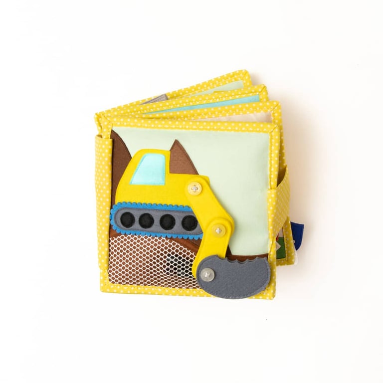 Jolly Designs Mein erster Bagger– 6 Seiten Mini Quiet Book